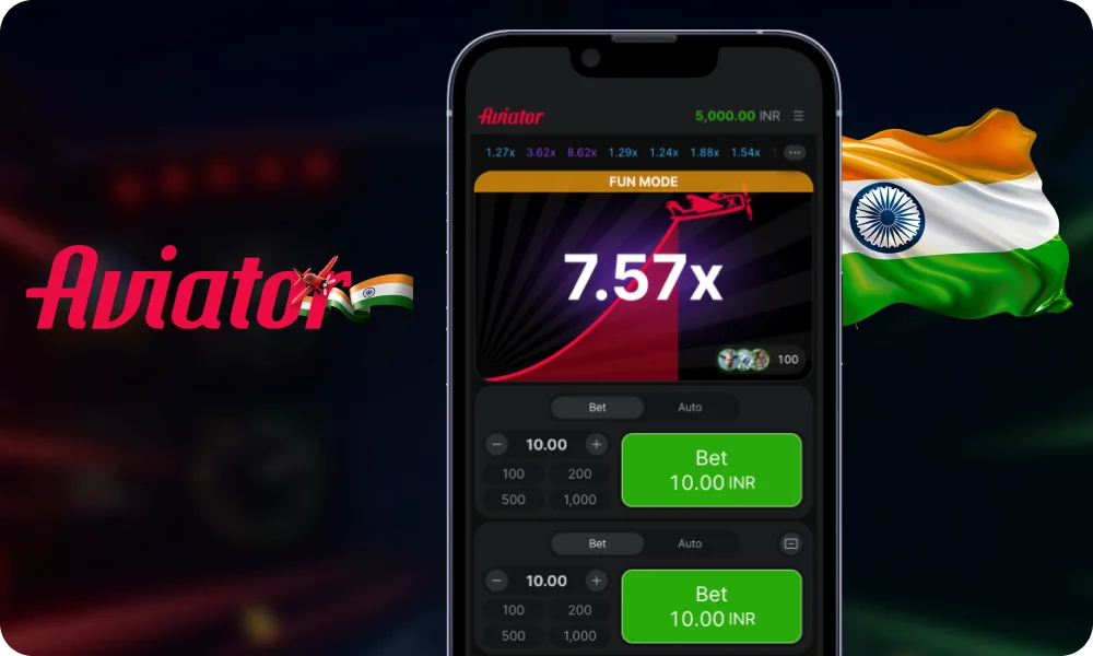 Aviator app for Indian players on mobile and desktop devices
